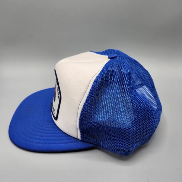 Mile 0 Vintage Car Club Trucker Hat Adjustable Mesh Blue Vintage - Picture 3 of 11